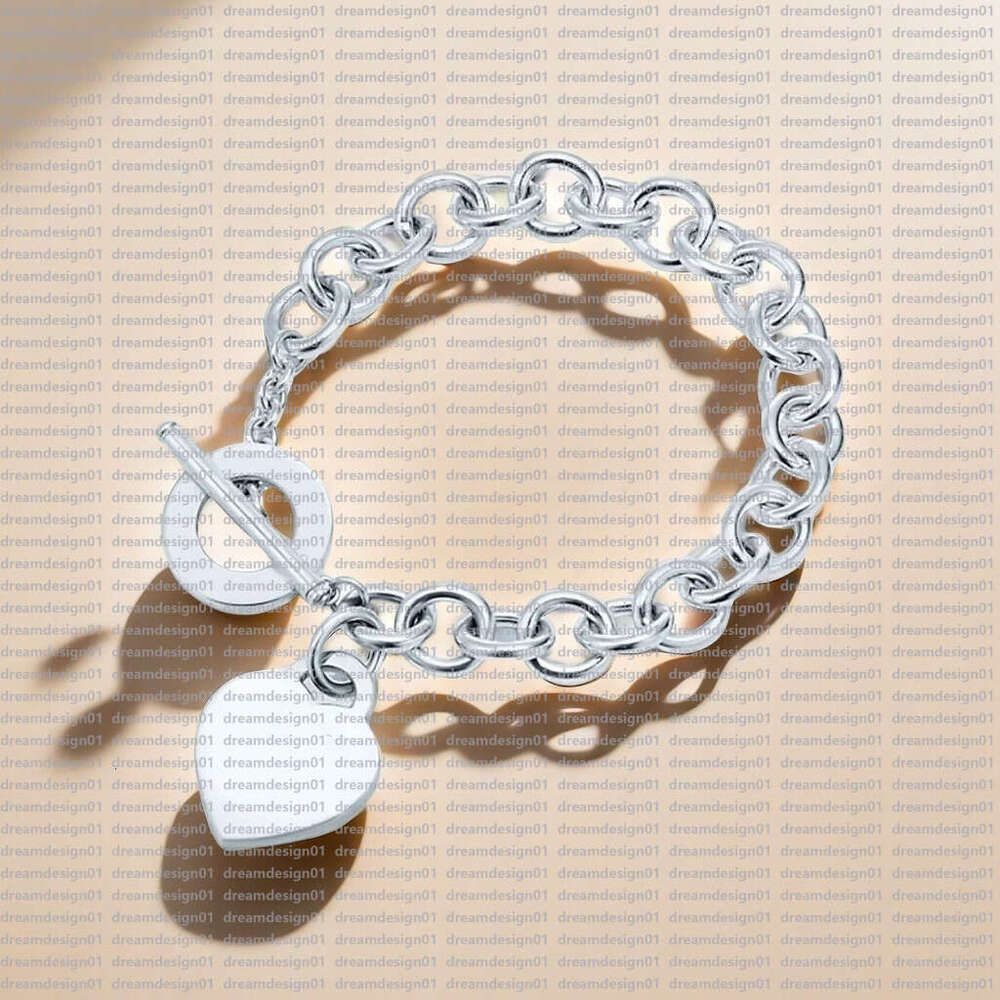 Heart Key Bracelet Designer 100% Sier Original Authentic Classic Key Heart Bracelet Gift Exquisite Christmas Present - Image 1