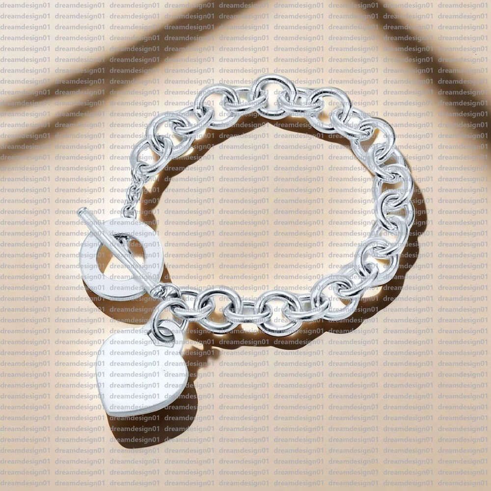 Heart Key Bracelet Designer 100% Sier Original Authentic Classic Key Heart Bracelet Gift Exquisite Christmas Present - Image 2