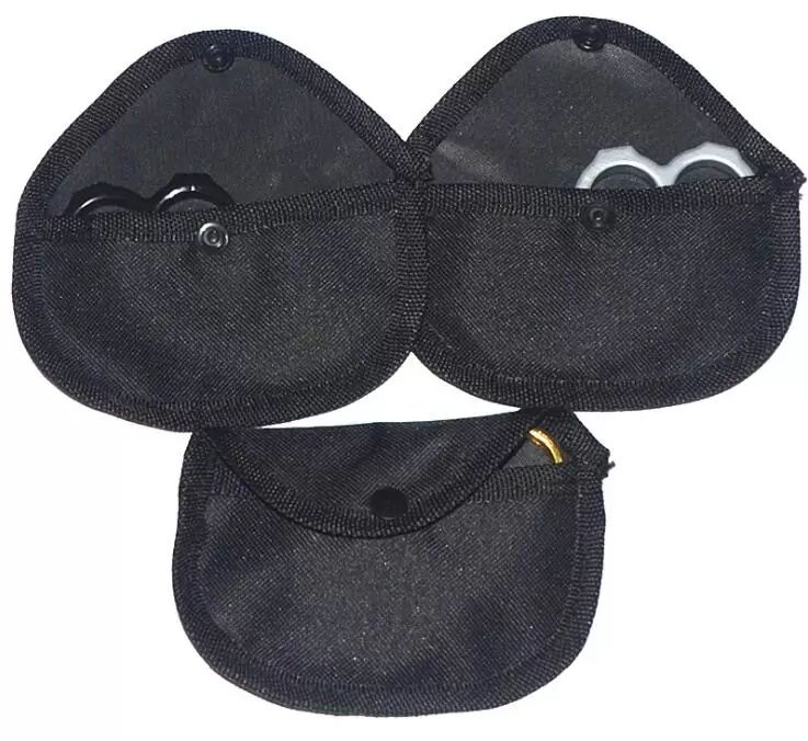 Strong Brass Knuckle Dusters - Nylon Carry Bag for Self Defense - Personal Security Outdoor EDC Pendant Tool Cover - Image 1