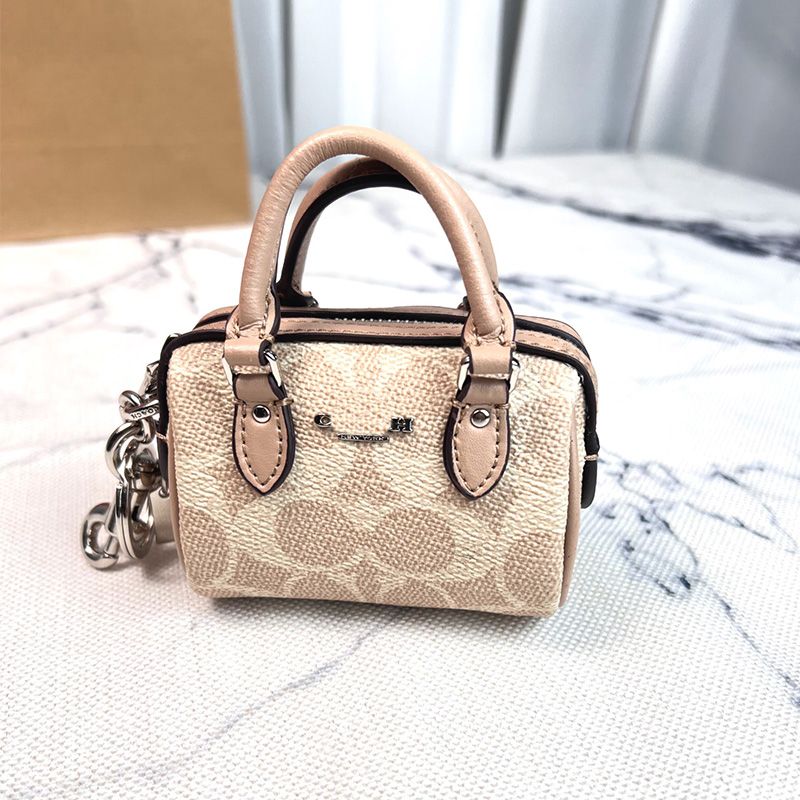 Mini Rowan Designer Key Chain Pillow Micro Bag Charm Co ch Keychain Handmade Denim Leather Keychains Man Woman Mini Wallet Bags Pendant Coins Purse - Image 1