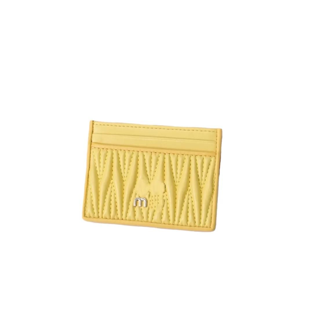 Designer Wallet Genuine Leather Credit Card Holder - Cowhide Mini Purse with Gold Hasp, Striped Business Card Bag for Casual Unisex Use - Image 3