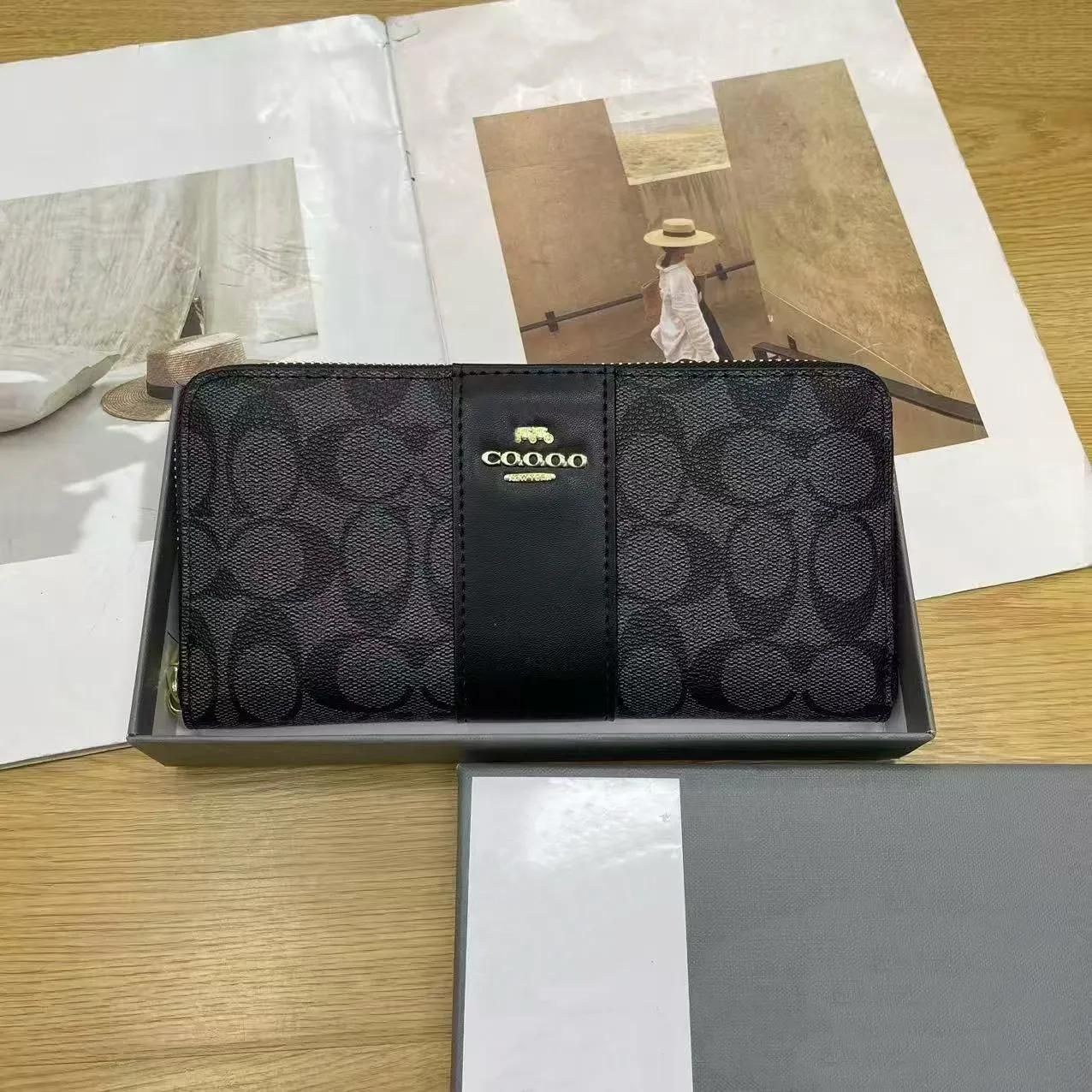 Designer Wallet Women Mens Purse Clutch Bag Luxury Zipper Wallets Men Classic Coin Purses Printed Card Holder Long Wallet Short Zipper Cardholder - Image 2