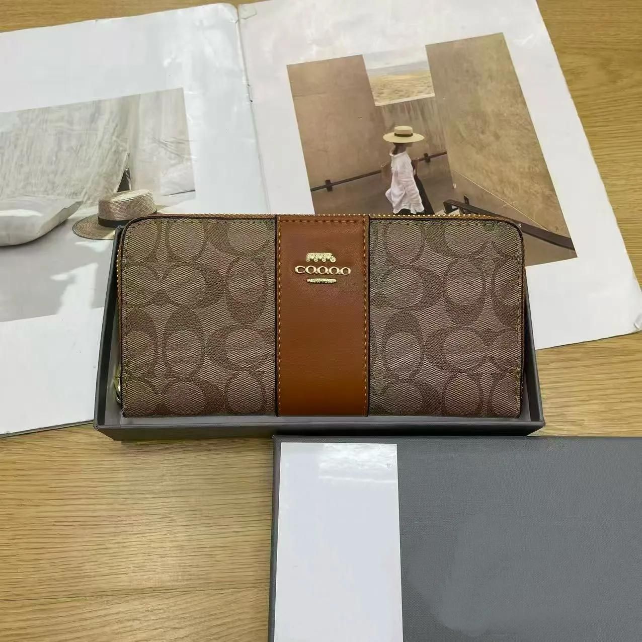 Designer Wallet Women Mens Purse Clutch Bag Luxury Zipper Wallets Men Classic Coin Purses Printed Card Holder Long Wallet Short Zipper Cardholder - Image 1