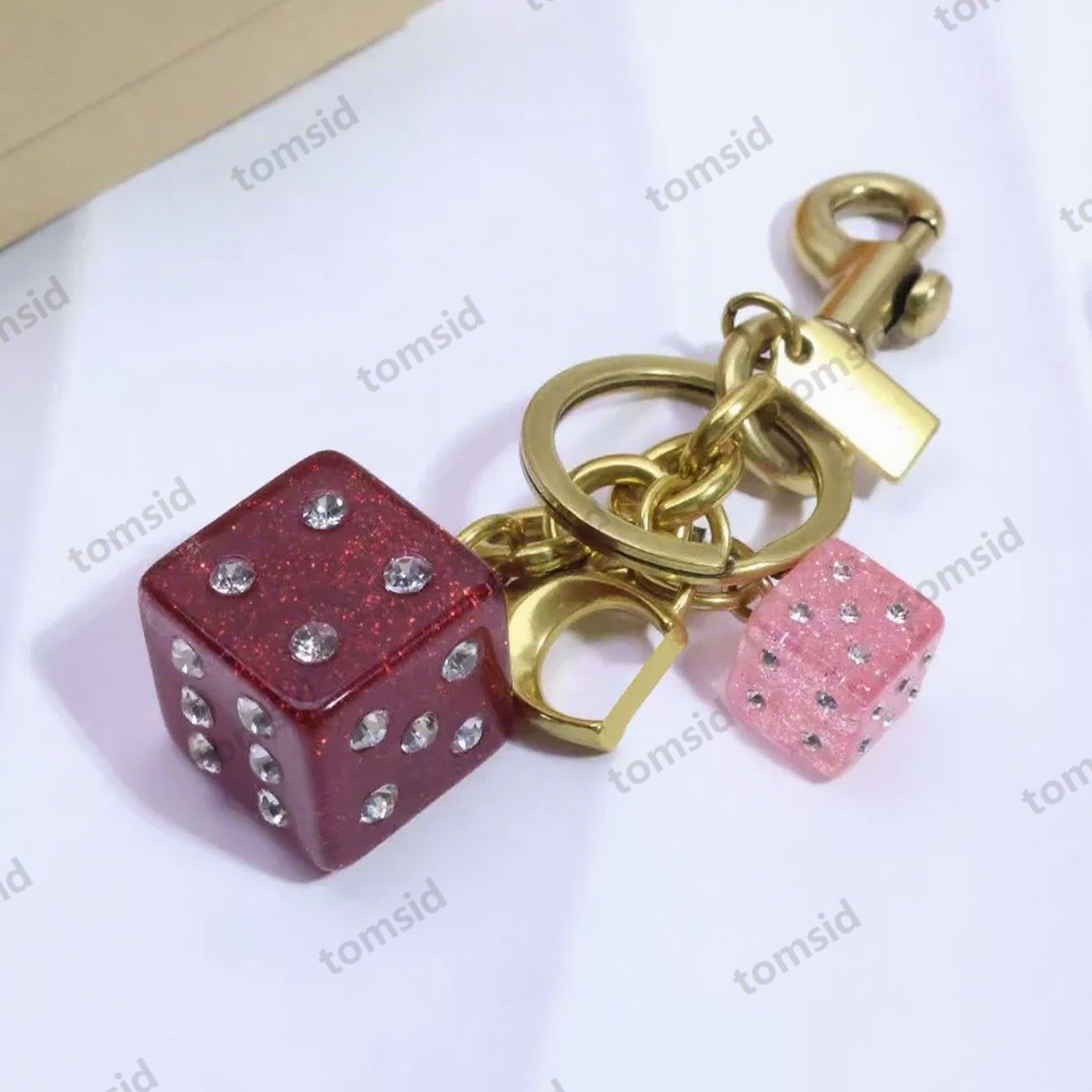 Luxury Fruit Keychain For Womens Cherry Bag Charm Brand Designer Key Ring Womens Bag Pendant Flower Letters Buckle Car Keychains Handmade Key Chain Bracelet - Image 2
