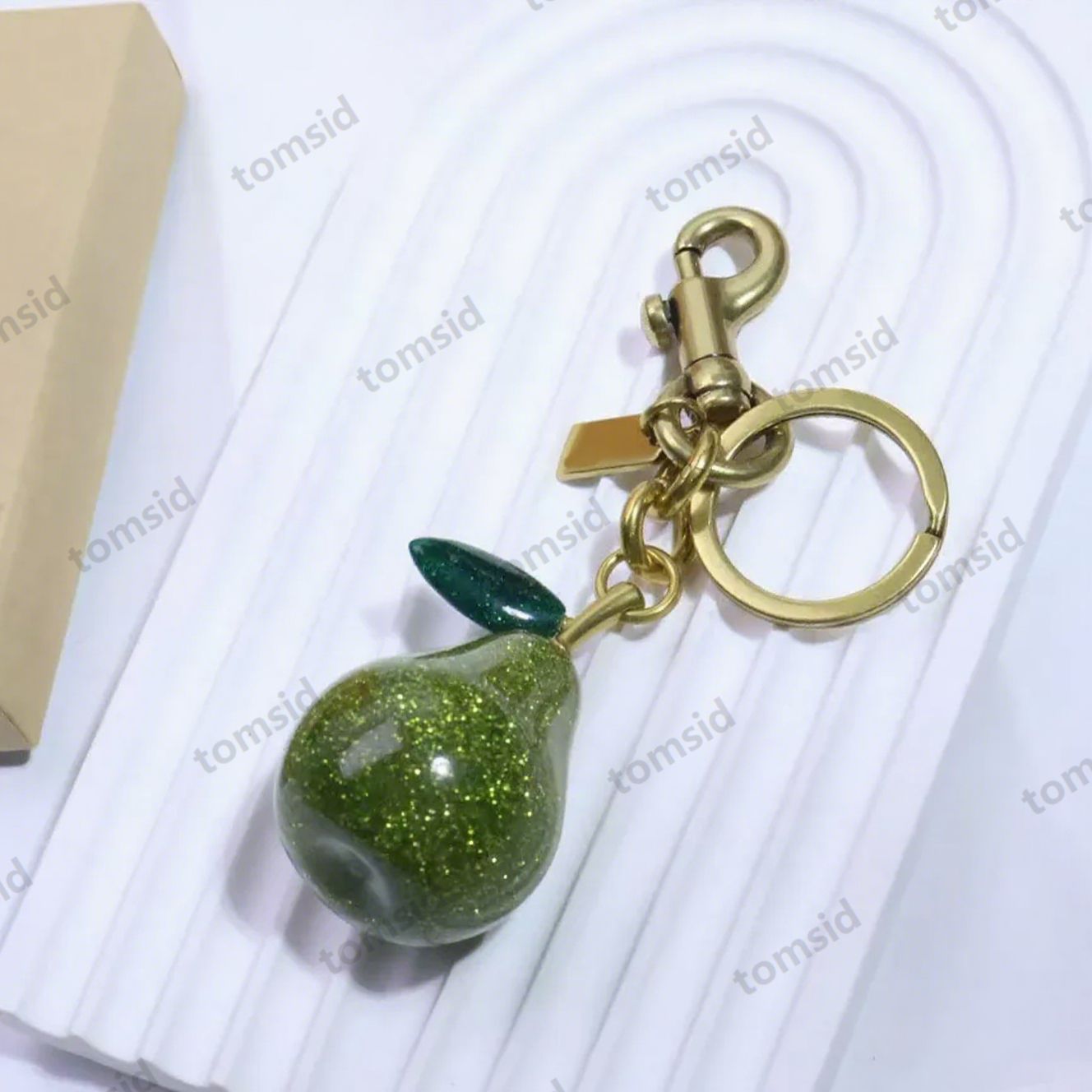 Luxury Fruit Keychain For Womens Cherry Bag Charm Brand Designer Key Ring Womens Bag Pendant Flower Letters Buckle Car Keychains Handmade Key Chain Bracelet - Image 4