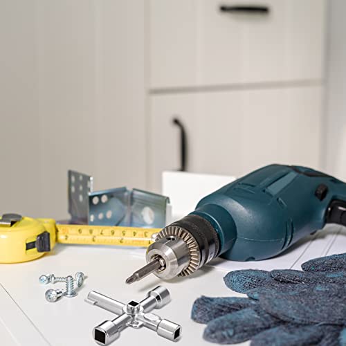 2 pieces 4-way control cabinet key, multifunctional key, torque wrench, cross wrench, universal 4-way key for electric cabinet, gas meter cabinets - Image 17