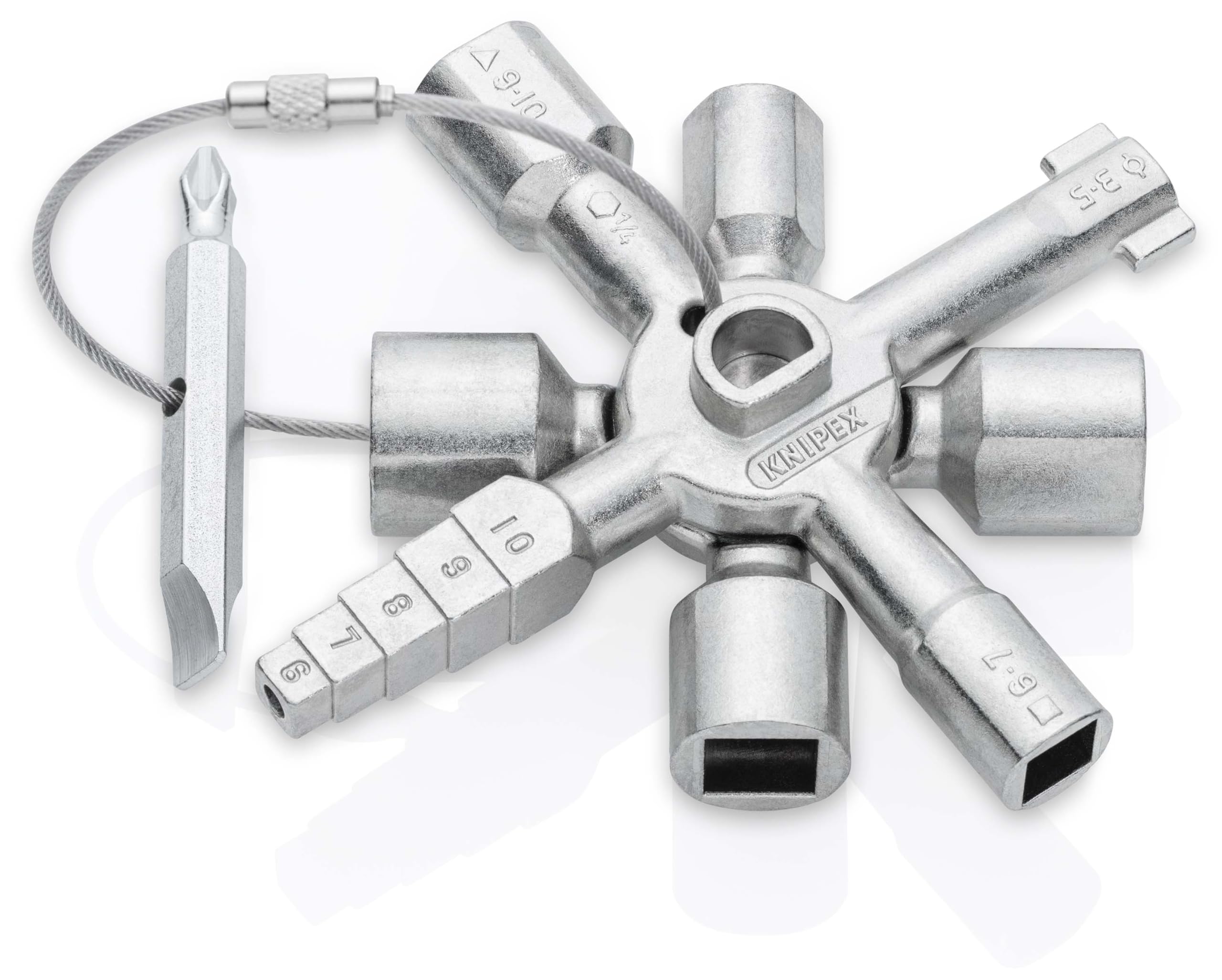 Knipex 001101 E 452119 Twin Key Switchgear Cabinet Key - Image 1