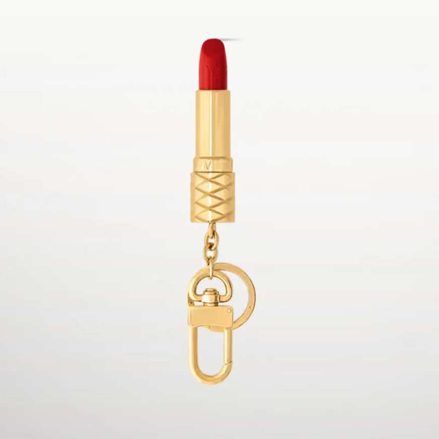 New Luxury Lipstick Keychains 18K Gold Lipstick Car Keyring Charms Fashion Designer Lanyards Key Rings Bags Pendant High Quality Accessories - Image 4