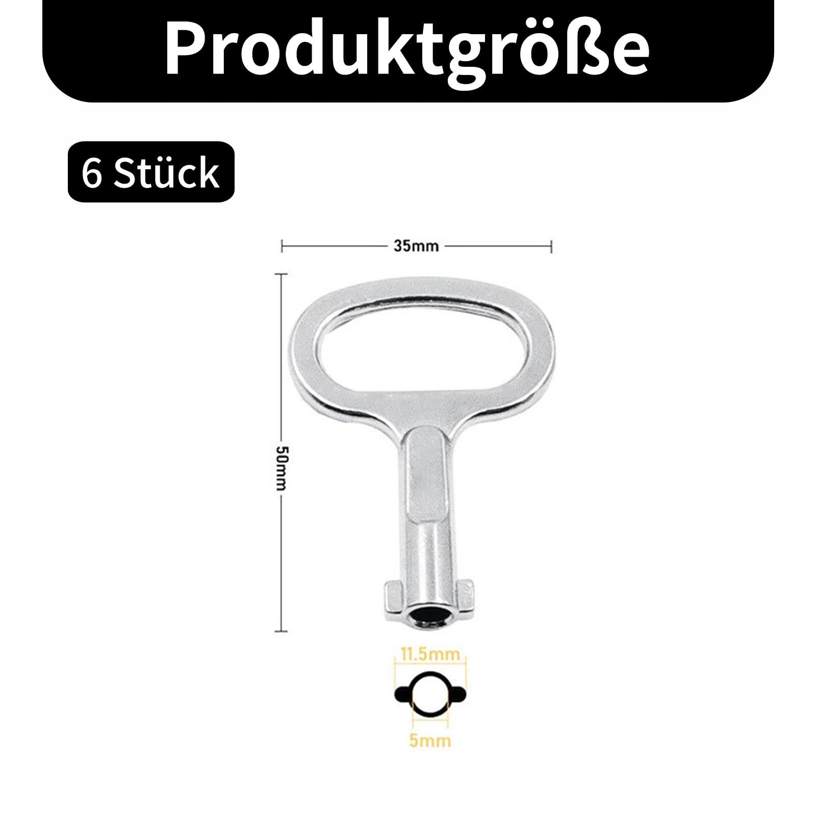 Control cabinet keys: 6 pieces slotted socket wrench, triangular key for electric box, gas, water, meter box cabinet - Image 2
