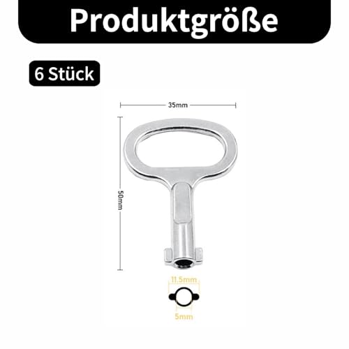 Control cabinet keys: 6 pieces slotted socket wrench, triangular key for electric box, gas, water, meter box cabinet - Image 10