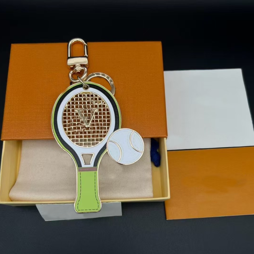 Designers Tennis Racket keychains Bag Charm Letters with designers keychain top Car Key Chain Women Buckle jewelry Keyring Bags Pendant Exquisite - Image 1