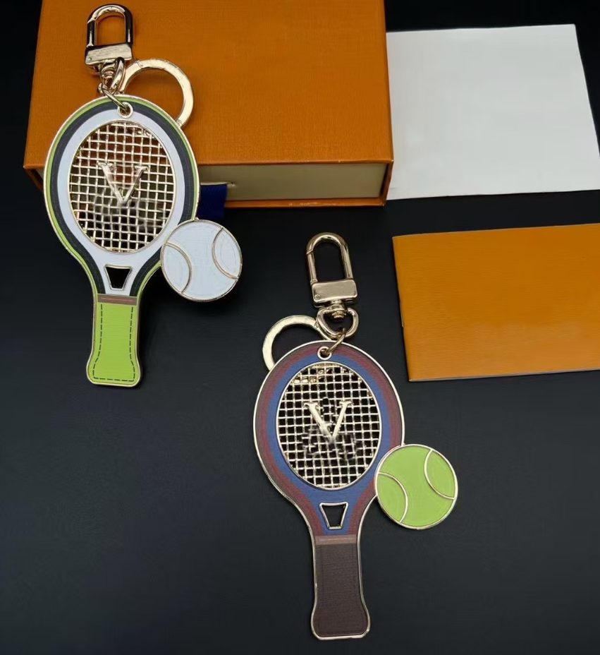 Designers Tennis Racket keychains Bag Charm Letters with designers keychain top Car Key Chain Women Buckle jewelry Keyring Bags Pendant Exquisite - Image 3