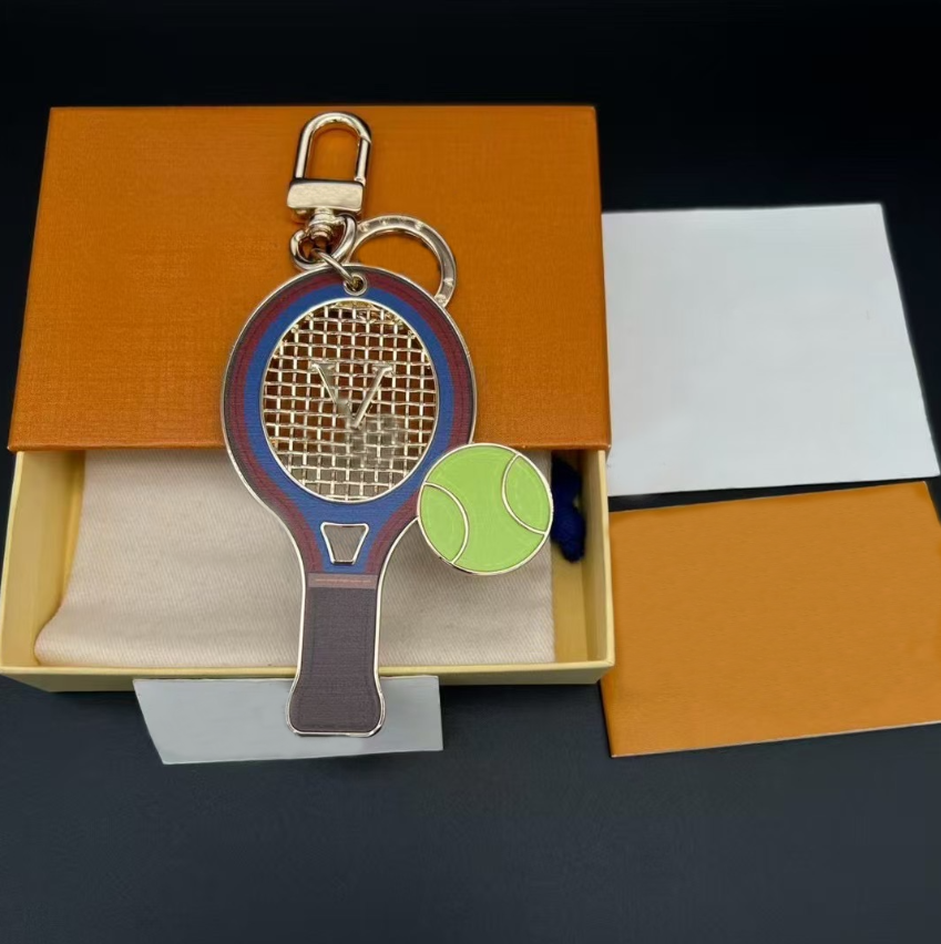 Designers Tennis Racket keychains Bag Charm Letters with designers keychain top Car Key Chain Women Buckle jewelry Keyring Bags Pendant Exquisite - Image 4