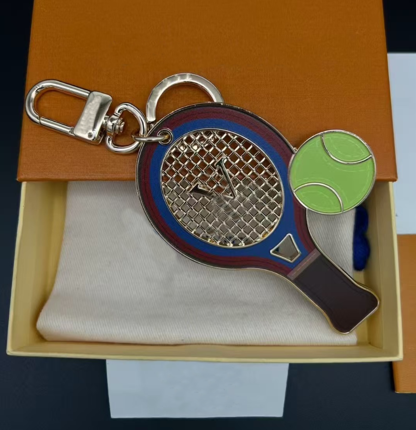 Designers Tennis Racket keychains Bag Charm Letters with designers keychain top Car Key Chain Women Buckle jewelry Keyring Bags Pendant Exquisite - Image 5