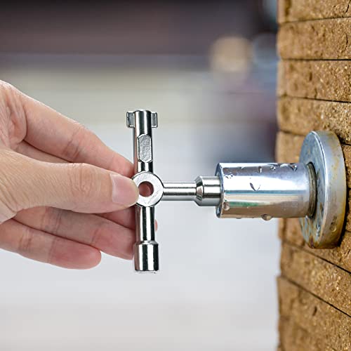 DURATECH 2-Piece 4-Way Multifunctional Utilities Key, Universal Cross Control Cabinet, Zinc Alloy, Multifunctional Key for Control Cabinets, Water Meter, Valve - Image 16