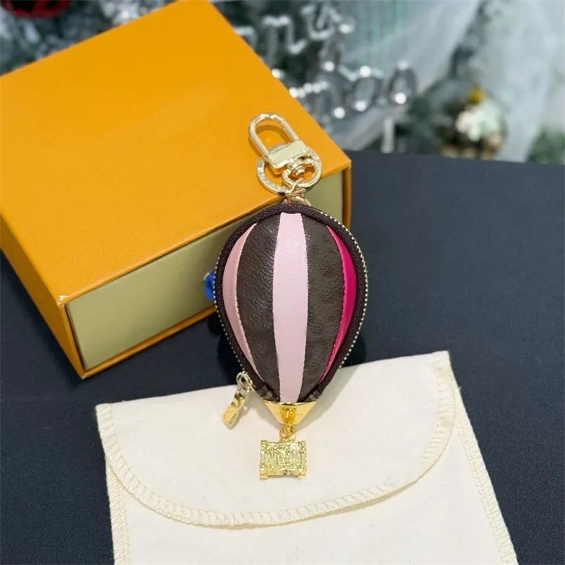 Designer Keychains Lanyards Hot Air Balloon Key Holder Bag Charms Creativity Coin Purse Keychain Pendant Fire balloon Charm Keyring Christmas Gift - Image 1