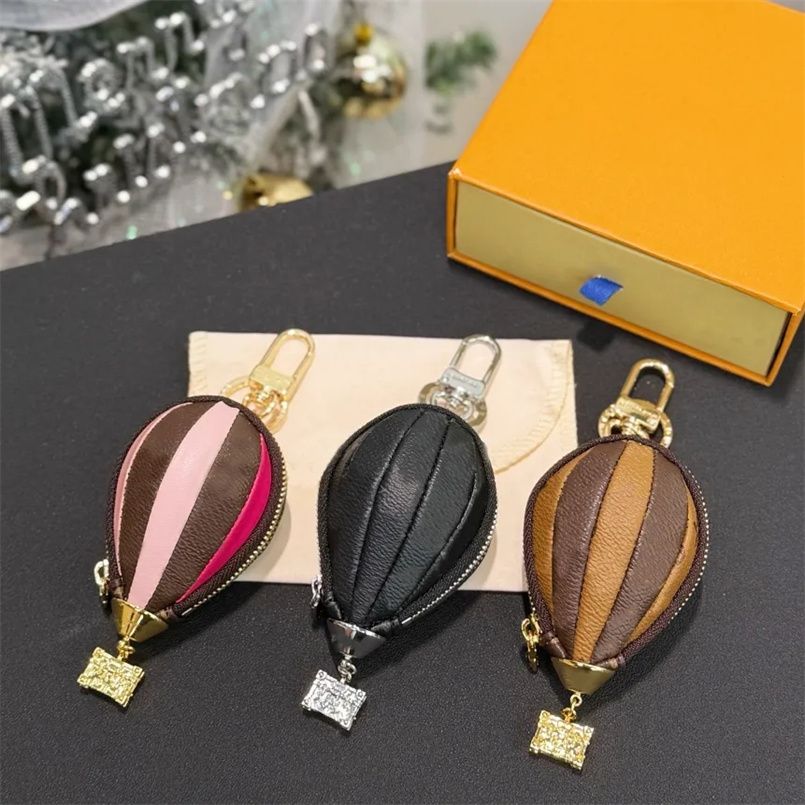 Designer Keychains Lanyards Hot Air Balloon Key Holder Bag Charms Creativity Coin Purse Keychain Pendant Fire balloon Charm Keyring Christmas Gift - Image 3