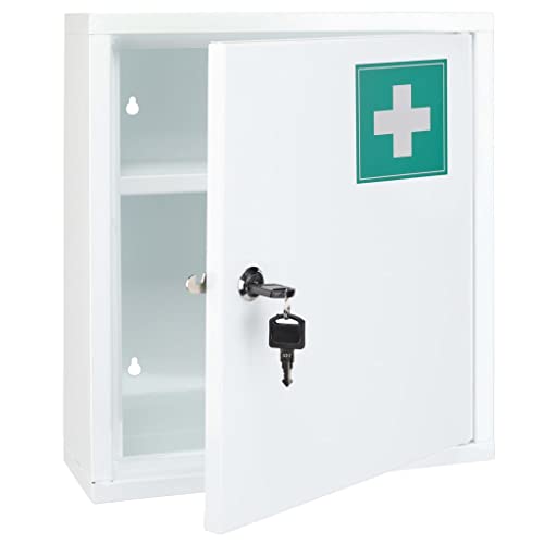 Haushalt International Unbekannt Medicine Cabinet, Steel, 31.5 x 10 x 36 cm, White - Image 5