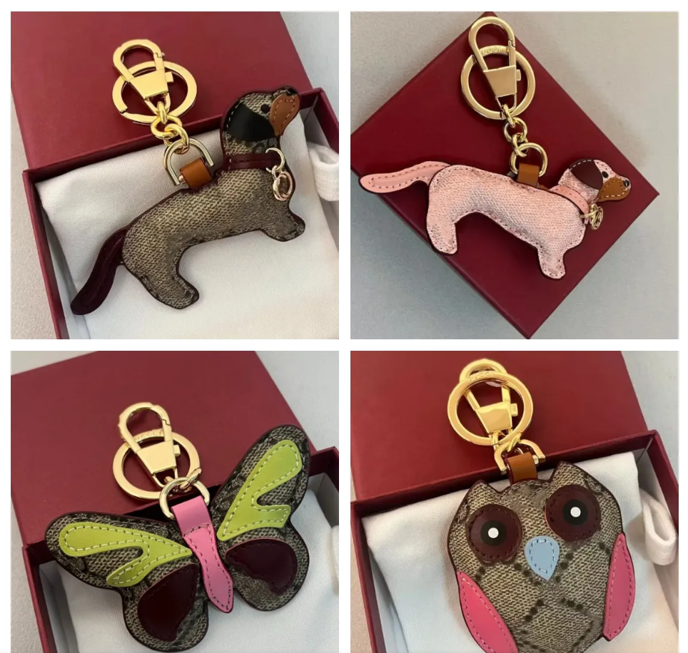 2026GGs designer keychains for women/men dog owl luxury key rings car keychain bag accessories classic and fashionable official key chains gift car Accessories box - Image 1