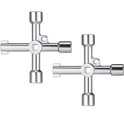 2 x Control Cabinet Keys, Universal Keys, Bleed Key for Radiator, 4-Point Key, Multifunctional Control Cabinet Key, Universal 4-Way Key, Silver, (WNBS) - Image 12
