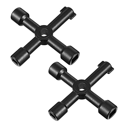 Pack of 2 4-Way Multifunctional Utilities Keys for Electric Water Gas Meter Box Cabinet Open Keys, Multifunctional Control Cabinet Key, Universal 4 Way, Black - Image 12