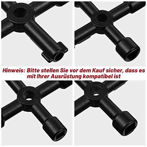 Pack of 2 4-Way Multifunctional Utilities Keys for Electric Water Gas Meter Box Cabinet Open Keys, Multifunctional Control Cabinet Key, Universal 4 Way, Black - Image 14