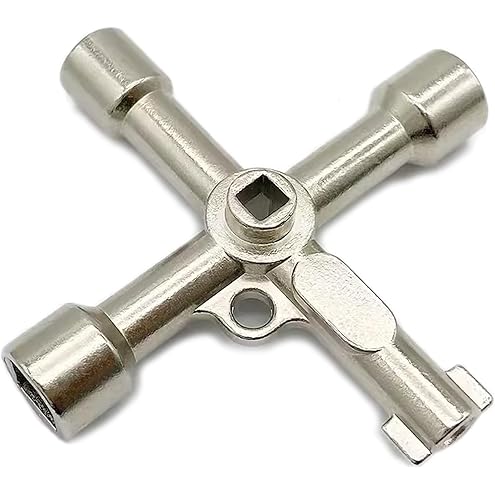 DURATECH 4 Way Multifunctional Utilities Key with Bit, Universal Cross Control Cabinet, Zinc Alloy, Multifunctional Key for Control Cabinets, Water Meter, Valve - Image 13