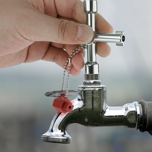 DURATECH 4 Way Multifunctional Utilities Key with Bit, Universal Cross Control Cabinet, Zinc Alloy, Multifunctional Key for Control Cabinets, Water Meter, Valve - Image 17