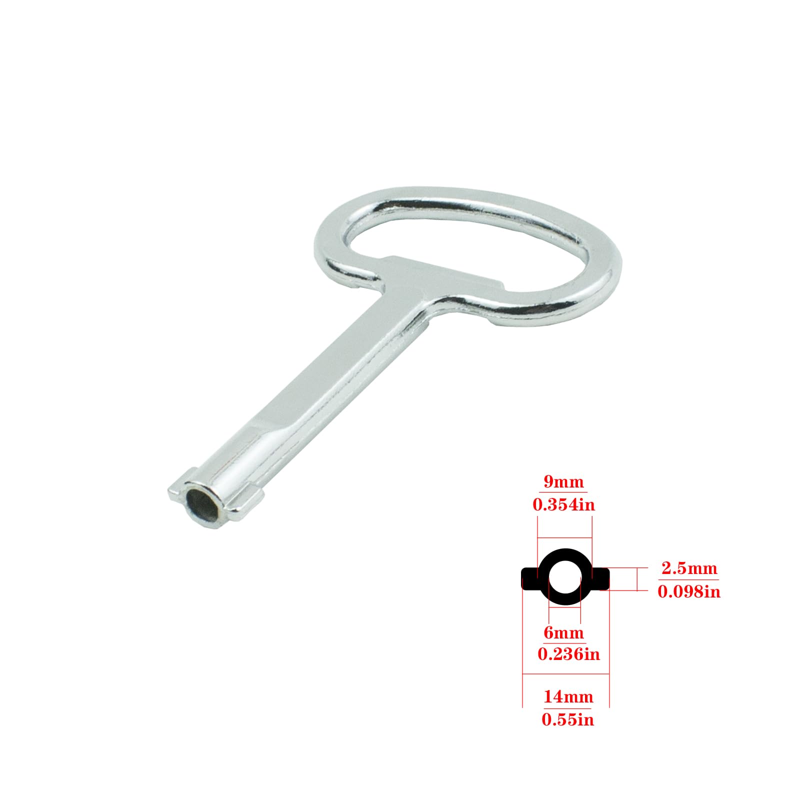 Control Cabinet Key 6 mm, Used for Water and Electricity Meter Cabinets, Fireplace Gas and Gas Meter Cabinet Keys and Distribution Cabinet Door Locks - Image 2