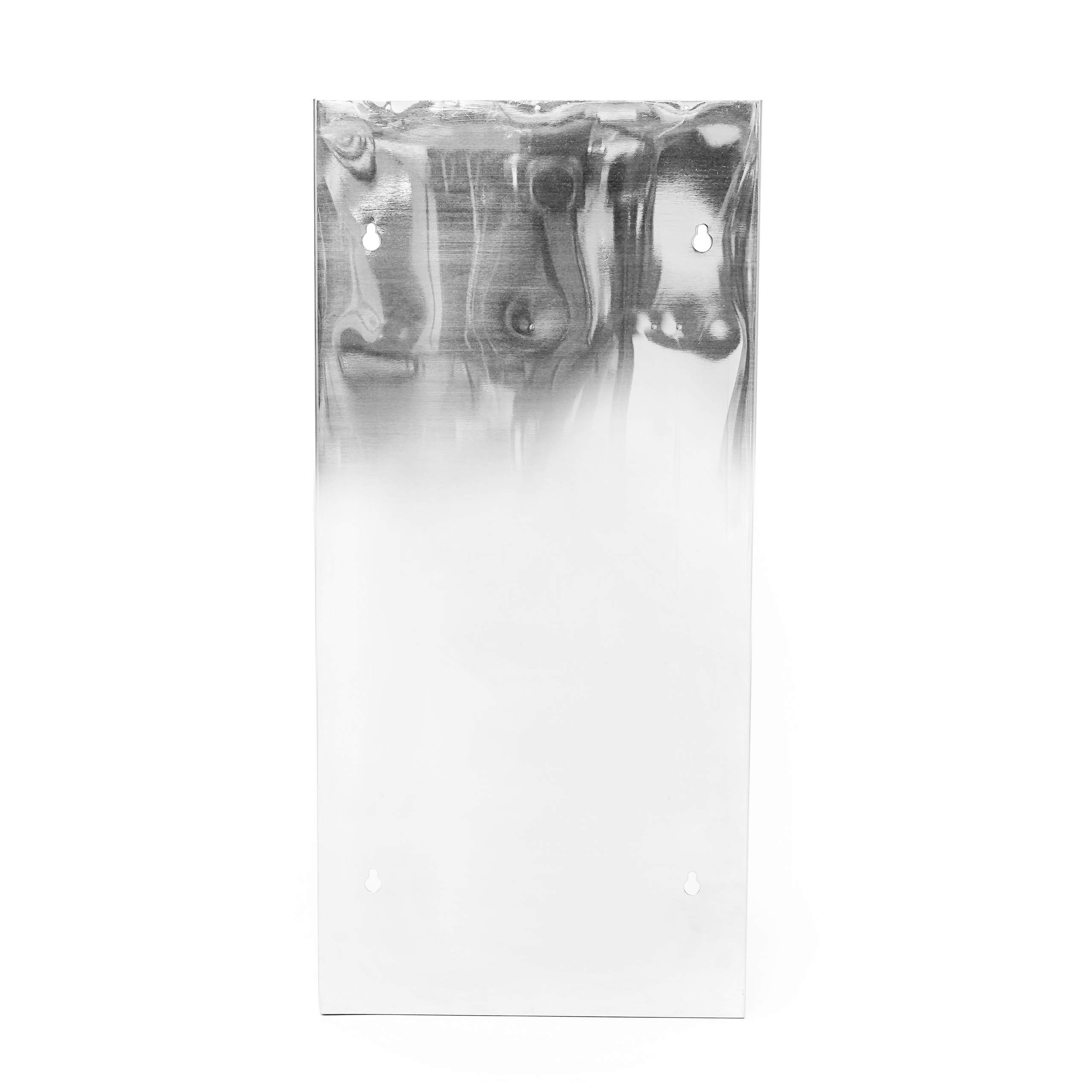 relaxdays Magnetic Stainless Steel Medicine Cabinet W x H x D: 27 x 57 x 12 cm Emergency First Aid Opal Glass Door Silver Grey Metal 57 x 27 x 12 cm - Image 5