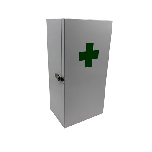Relaxdays Medicine Cabinet, 3 Compartments, H x W x D: 42 x 21 x 15.5 cm, Wall Mounted, White/Green - Image 7