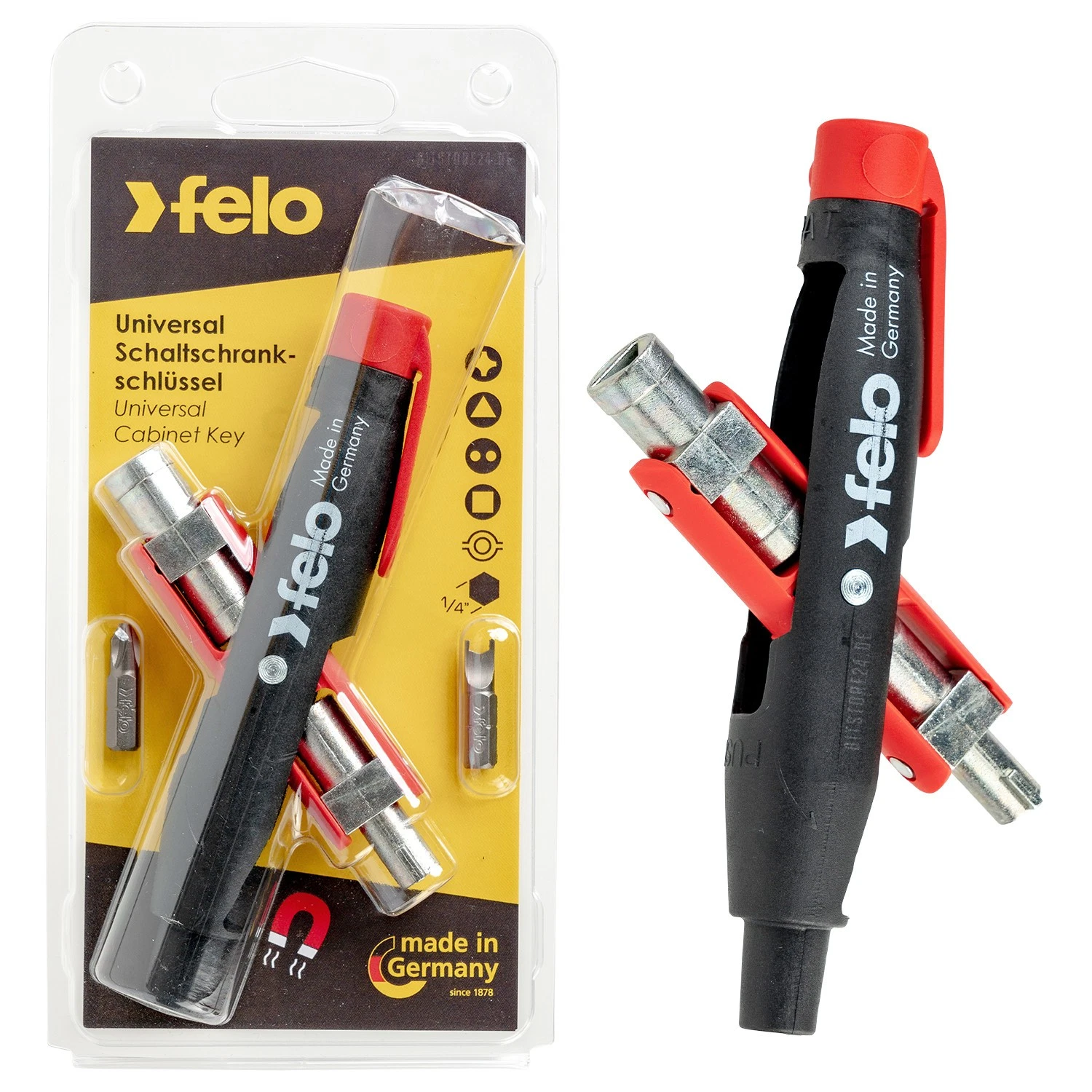 FELO Schaltschrankschlüssel Elektro Universal Vierkant 5/6/7 Dreikant 9mm SP10  | eBay.de - Image 1