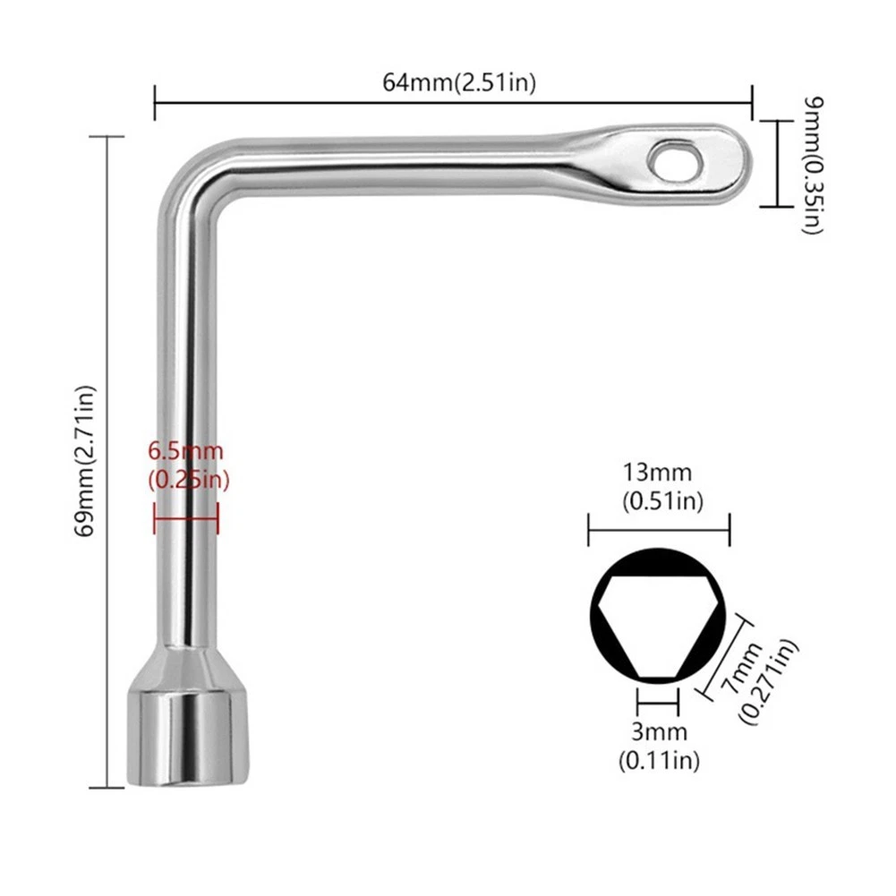 Mehrzweck Zinklegierung Dreieck Schraubenschlüssel für Schaltschrank Wartung  | eBay.de - Image 3