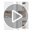 ANWBROAD SBC012W Bathroom Column Cabinet Storage Unit with Adjustable Shelves, 2 Drawers, Compartments, for Living Room, Kitchen, 30 x 60 x 180 cm, White - Image 12