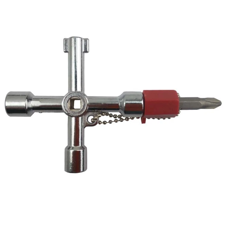 Schaltschrank-Schlüssel, Vierkant, Dreikant, Doppelbart, Heizung, Chrom, 2 Bits  | eBay.de - Image 3