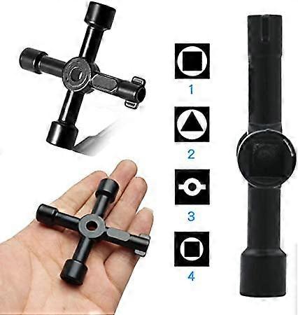 ZK-4-fach multifunktionaler Schaltschrankschlüssel, Schaltschrankschlüssel, Vierkantschlüssel, Wasserhahn, Dreiecksschlüssel, 4-fach Schlüssel, Schaltschrankschlüssel, Vierfach Master k - Image 2