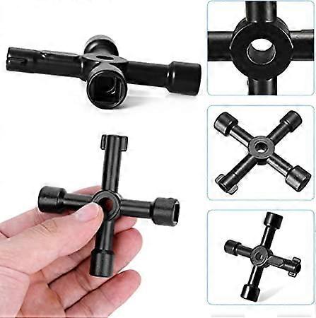 ZK-4-fach multifunktionaler Schaltschrankschlüssel, Schaltschrankschlüssel, Vierkantschlüssel, Wasserhahn, Dreiecksschlüssel, 4-fach Schlüssel, Schaltschrankschlüssel, Vierfach Master k - Image 3