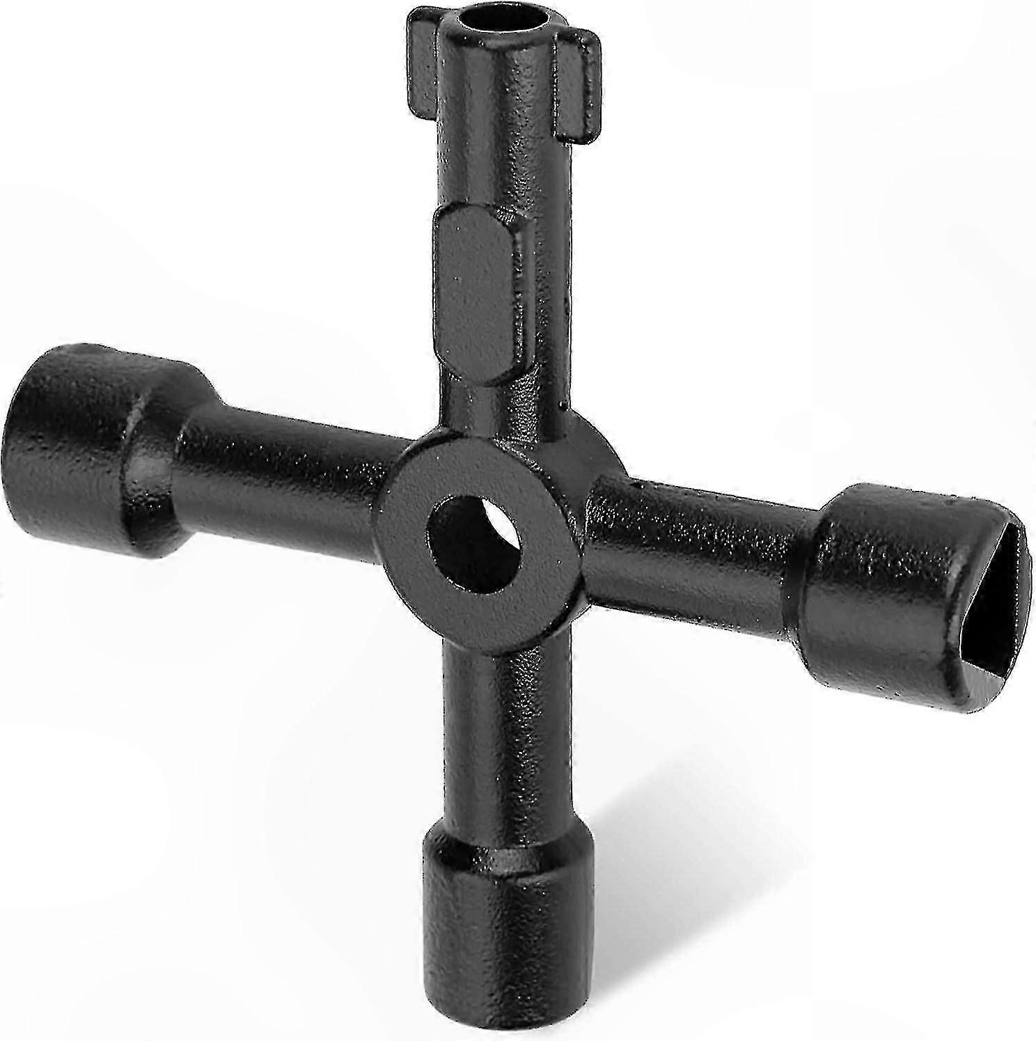 Multifunktionswerkzeug, Heizkörperentlüftungsschlüssel, Gaszählerkastenöffner, Schaltschrankschlüssel, Heizkörperreinigungswerkzeug (schwarz) - Image 1