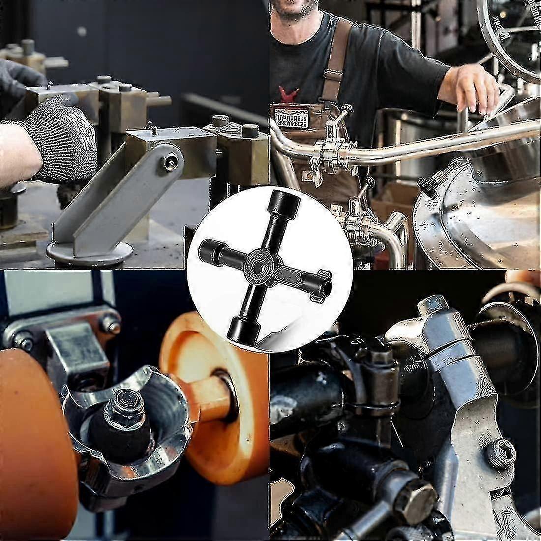 Multifunktionswerkzeug, Heizkörperentlüftungsschlüssel, Gaszählerkastenöffner, Schaltschrankschlüssel, Heizkörperreinigungswerkzeug (schwarz) - Image 5