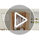 Bedroom wardrobe, wardrobe with wardrobe, 2 door wardrobe, bedroom, rattan net, living room, with folding bottom lid, particle board and PE rattan - Image 12