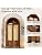 Wardrobe Bedroom, Wardrobe with Wardrobe, Wardrobe 2 Doors, Bedroom, Rattan Netting, Living Room, with Folding Bottom Lid, Particle Board and PE Rattan (Walnut-1, 78×45×181 cm) - Image 15