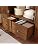 Wardrobe Bedroom, Wardrobe with Wardrobe, Wardrobe 2 Doors, Bedroom, Rattan Netting, Living Room, with Folding Bottom Lid, Particle Board and PE Rattan (Walnut-1, 78×45×181 cm) - Image 16