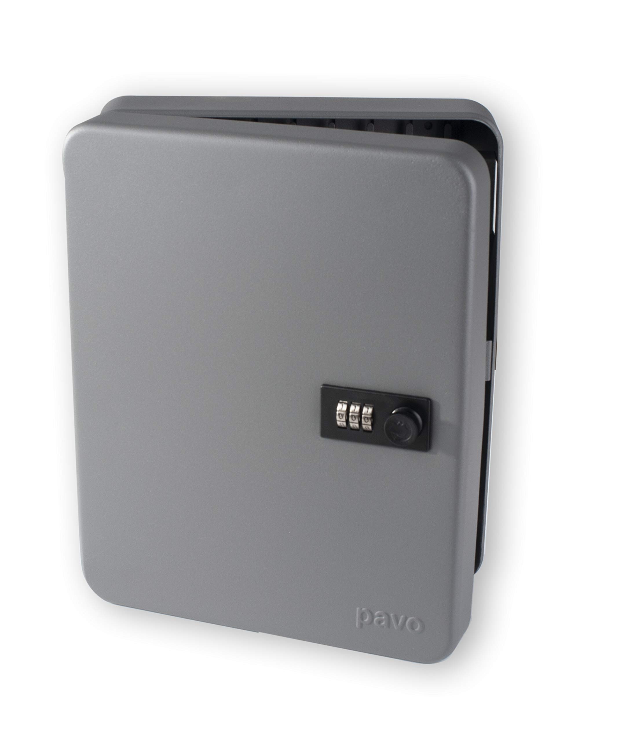 Pavo - Key cabinet with 36 hooks with combination lock, Dimension 8 × 24 × 30 cm, Dark grey, 36 key rings included - 8032815 - Image 2