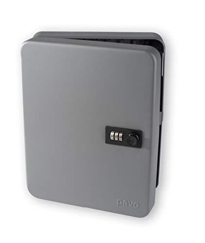 Pavo - Key cabinet with 36 hooks with combination lock, Dimension 8 × 24 × 30 cm, Dark grey, 36 key rings included - 8032815 - Image 3