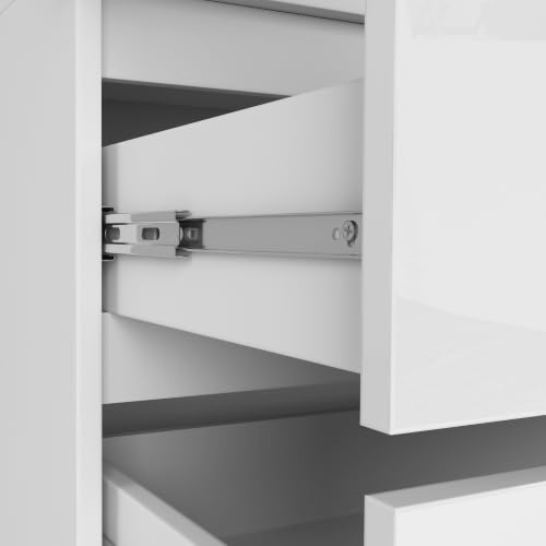 AKORD Wardrobe with 2 Doors | Bedroom Wardrobe with 2 Drawers with Shelves and a Rod | L90 x H180 x D51 cm | Laminate Panel 16 mm | Wardrobe without Wardrobe Bedroom | Dressing Room Storage Cupboard - Image 11