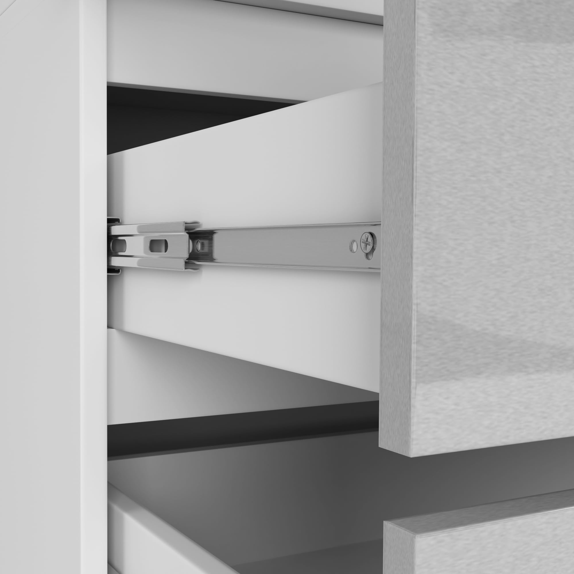 AKORD Wardrobe with 2 Doors | Bedroom Wardrobe with 2 Drawers with Shelves and a Rod | L90 x H180 x D51 cm | Laminate Panel 16 mm | Wardrobe without Wardrobe Bedroom | Dressing Room Storage Cupboard - Image 4
