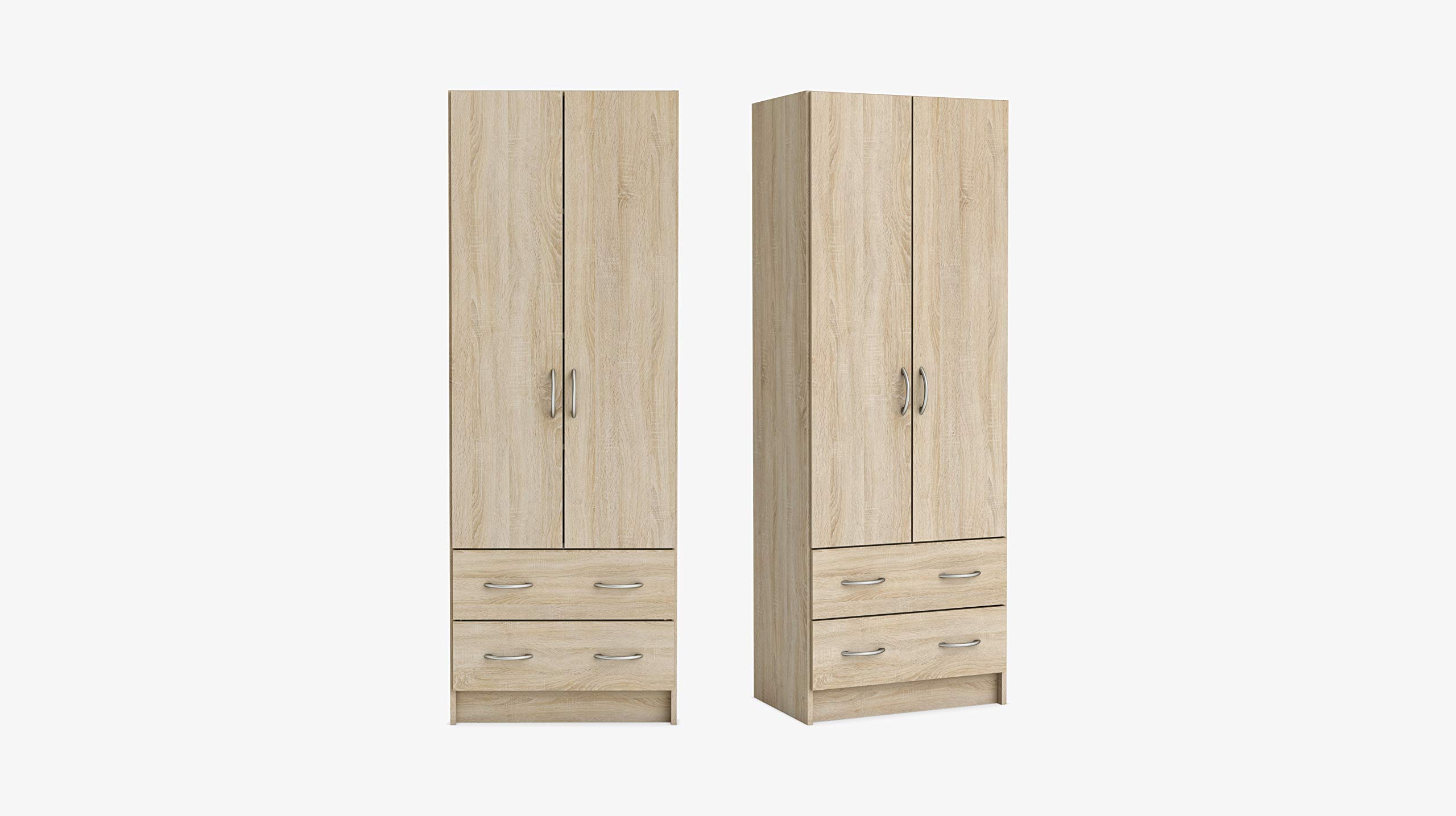 Demeyere Adult Bedroom Wardrobe Dual Laundry 61 x 169 x 41 cm – Dressing Room – Storage Drawer 55 x 11 x 31 cm – Made in France, Brushed Oak - Image 5