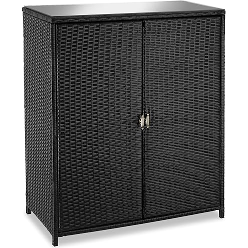 Keter Bas Noir Detroit Resin Adjustable 2 Shelf Cabinet 65 x 45 x 97 cm Ecommerce Pack - Image 7