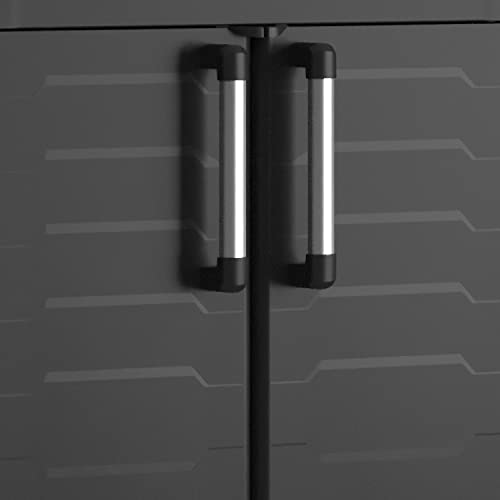 Keter Bas Noir Detroit Resin Adjustable 2 Shelf Cabinet 65 x 45 x 97 cm Ecommerce Pack - Image 13