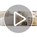 Bathroom Cabinet Storage Unit with 2 Adjustable Shelves and 2 Open Shelves, Bathroom Cabinet with Bamboo Door, Column, Bathroom Cabinet, 20 x 20 x 80 cm, White - Image 12